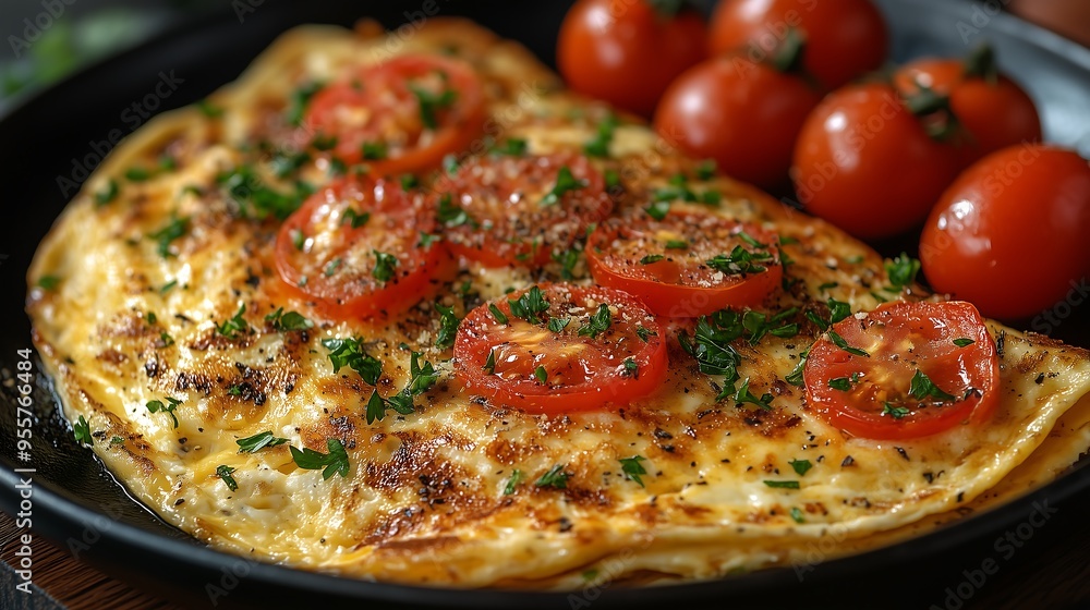 omelette with tomatoes and cheese