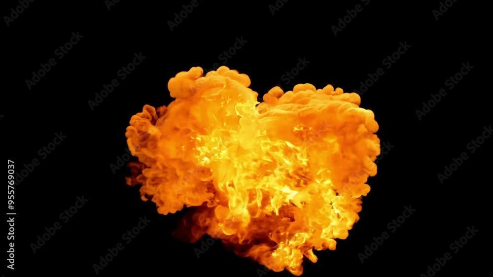 Fire explosion shooting with high speed camera with black png background Fire explosion shooting with high speed camera with black png background
