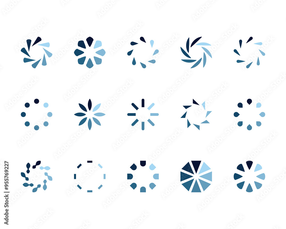 Collection Loading bar status icon. Vector illustration. Set of vector loaded icons. Download progress. Donload or Upload. Collection Loading bar status icon. Vector illustration. Set of vector loaded icons. Download progress. Donload or Upload.