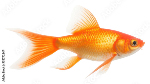 PNG A red gold fish goldfish animal white background.