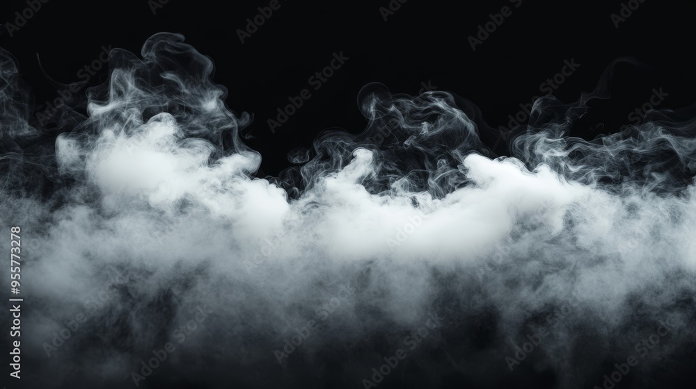 White smoke on black background. Fog texture White smoke on black background. Fog texture