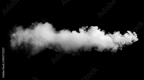 White smoke on black background. Fog texture