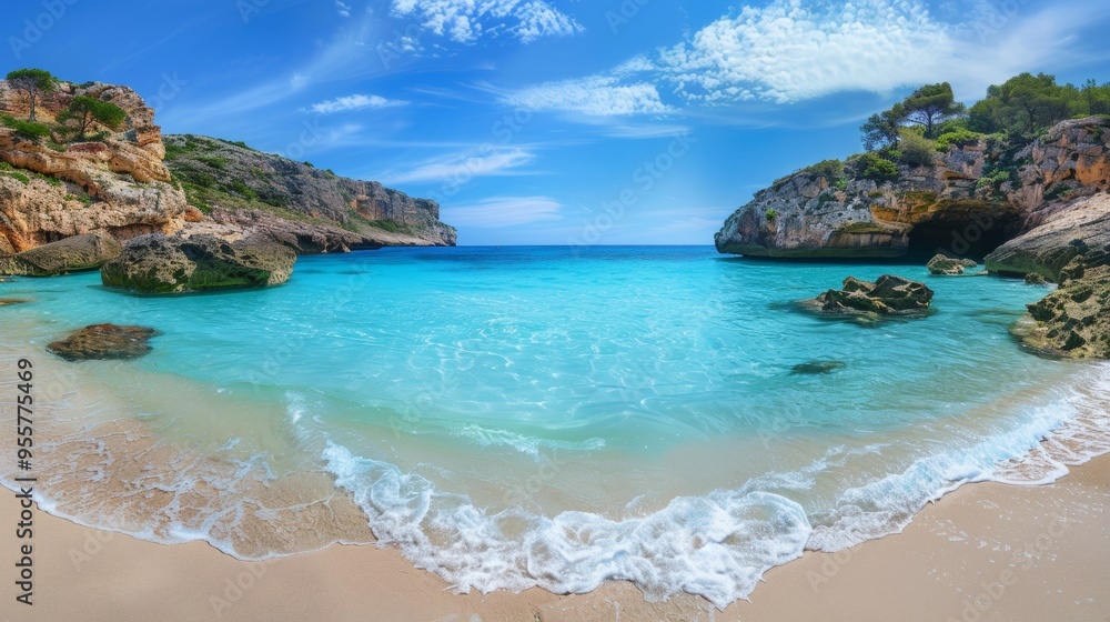 Fototapeta premium beautiful beach with crystal clear water