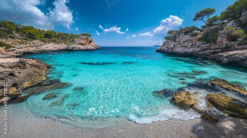 beautiful beach with crystal clear water