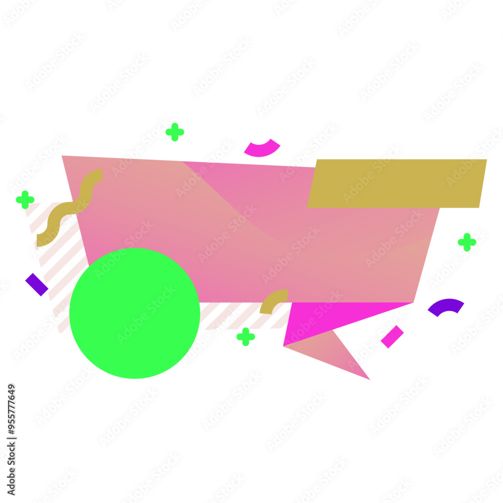 Origami sale banner label badge blank design template Origami sale banner label badge blank design template
