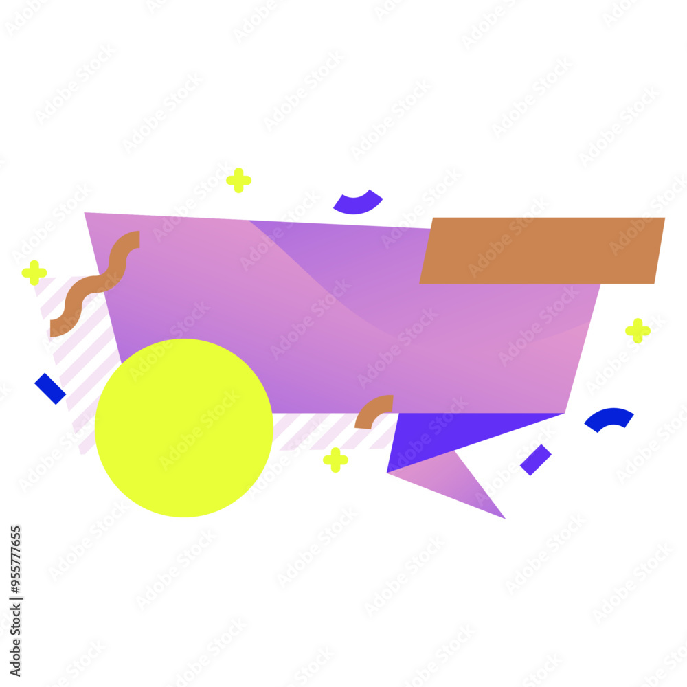 Origami sale banner label badge blank design template Origami sale banner label badge blank design template