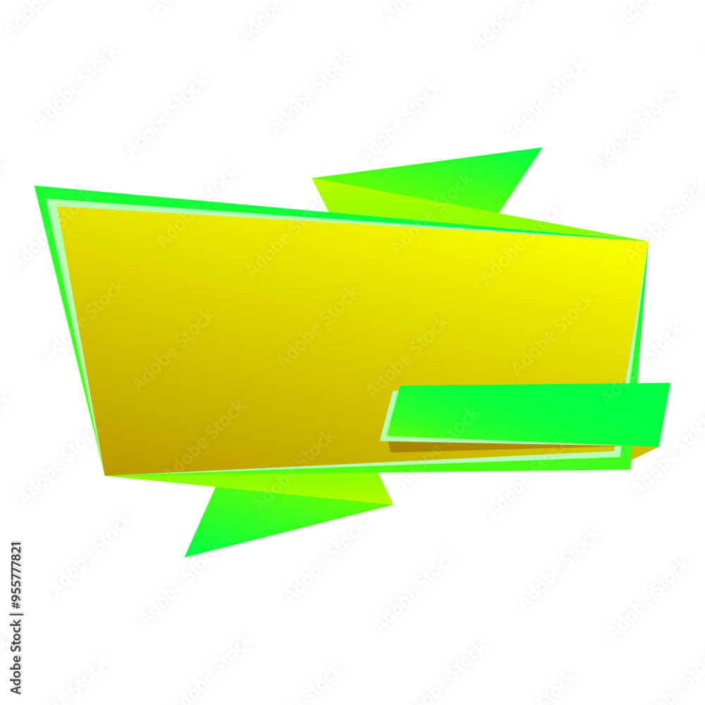 Origami sale banner label badge blank design template Origami sale banner label badge blank design template