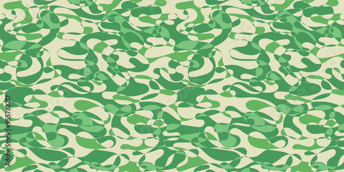 Camouflage background. Seamless pattern.Vector. 迷彩パターン テクスチャ 背景素材