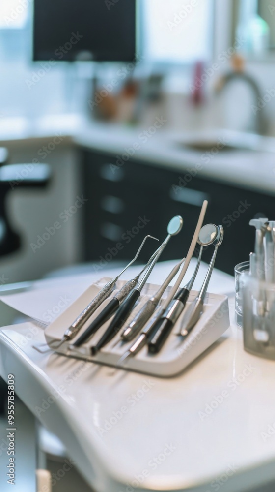 Dental Instruments on Treatment Tray Dental Instruments on Treatment Tray