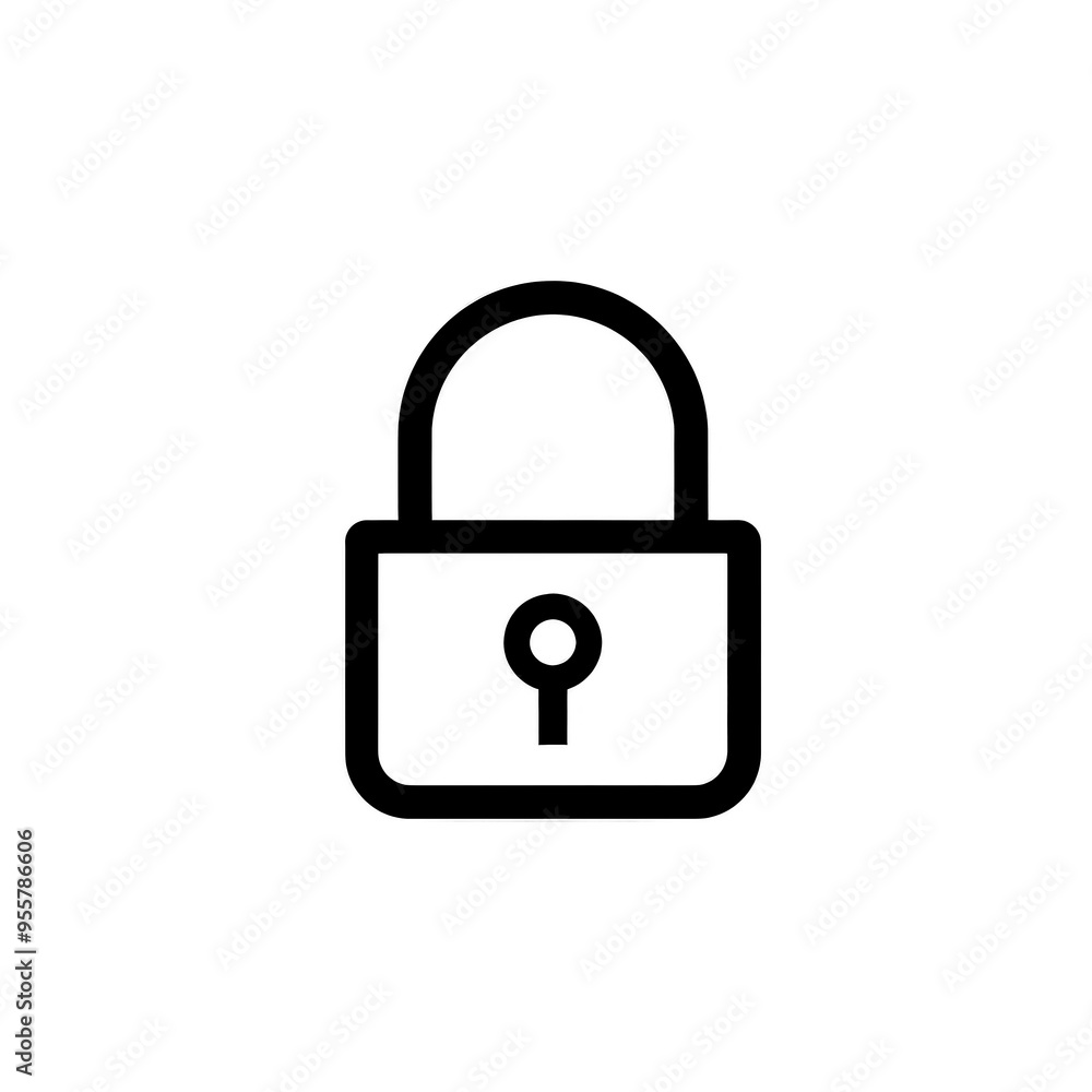 Lock Icon Minimal, Simple Logo Lock Lock Icon Minimal, Simple Logo Lock