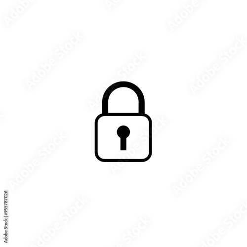 Lock Icon Minimal, Simple Logo Lock