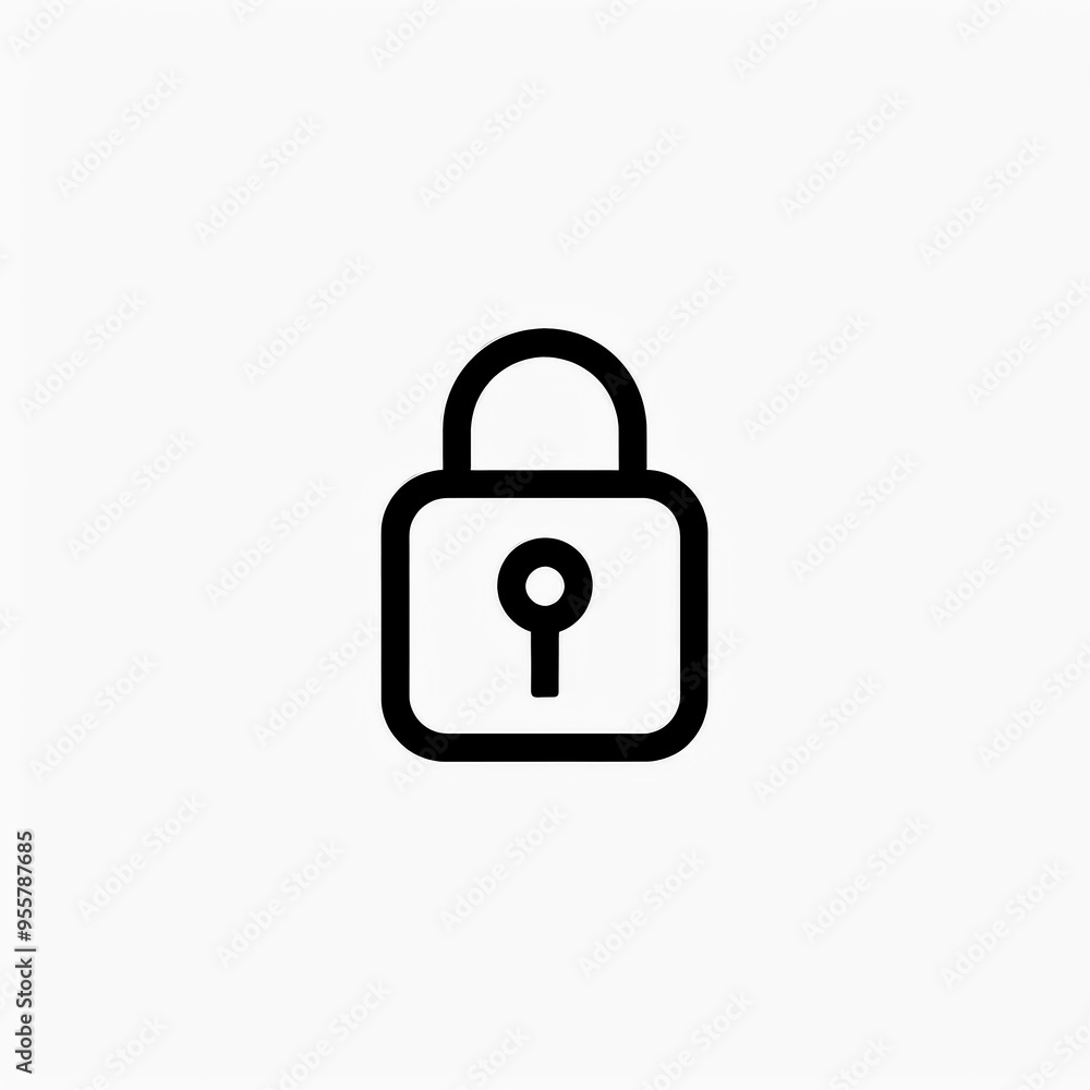 Lock Icon Minimal, Simple Logo Lock Lock Icon Minimal, Simple Logo Lock