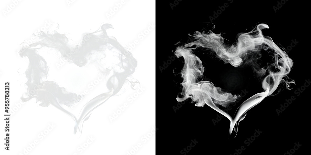 PNG Heart-shaped smoke art PNG Heart-shaped smoke art