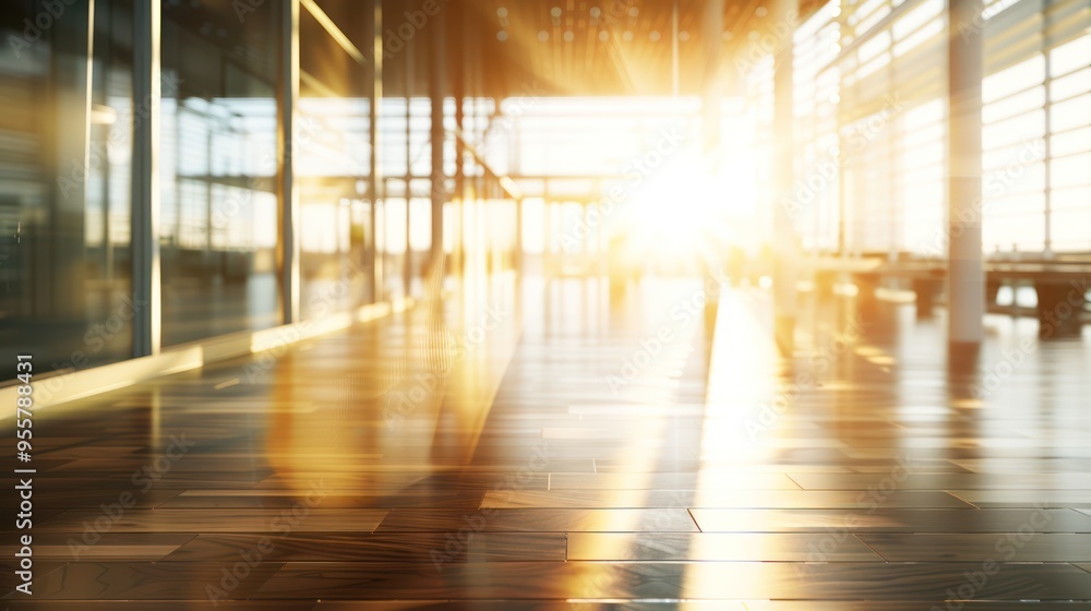 Sunlight Streaming Through Modern Building Sunlight Streaming Through Modern Building