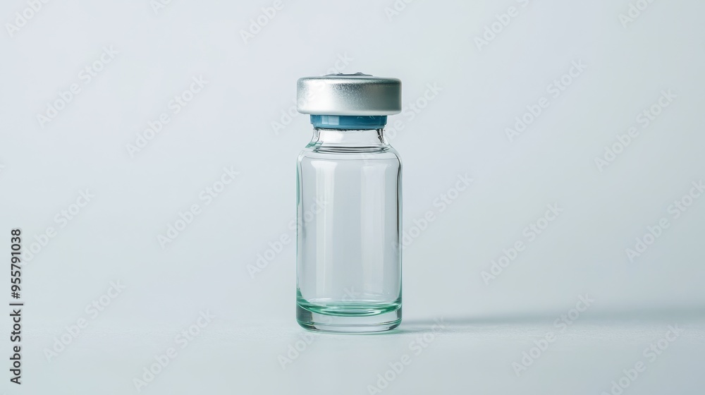Single medical vial. Pharmaceutical concept Single medical vial. Pharmaceutical concept