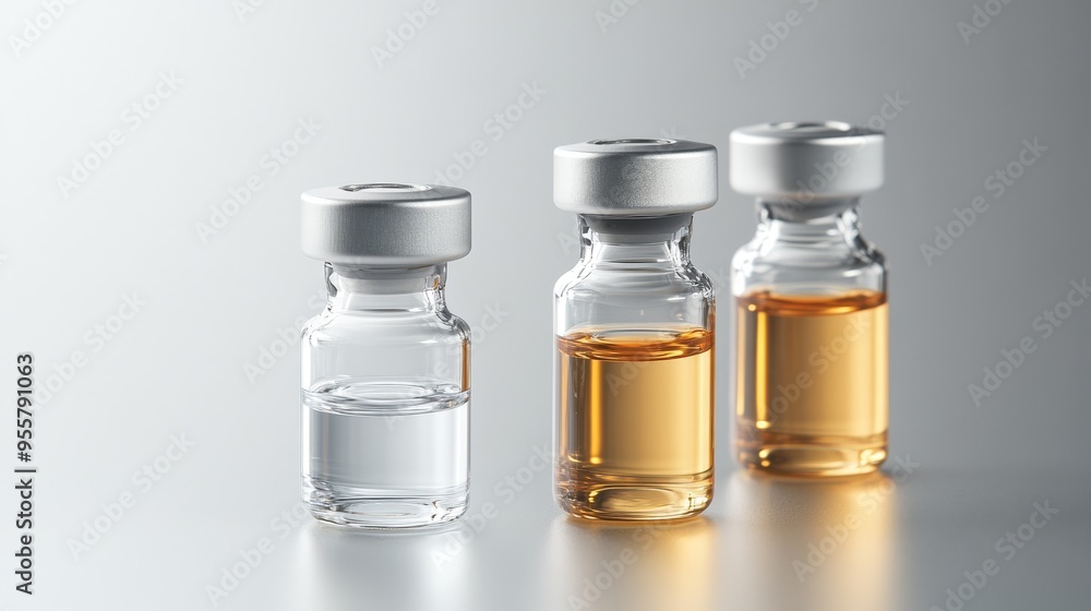 Medical vials. Pharmaceutical concept Medical vials. Pharmaceutical concept