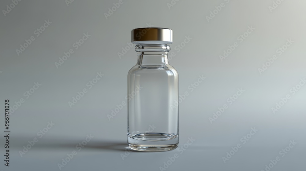Single medical vial. Pharmaceutical concept Single medical vial. Pharmaceutical concept