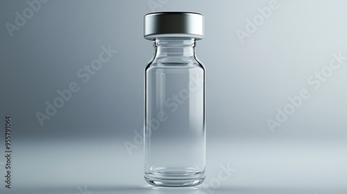 Single medical vial. Pharmaceutical concept