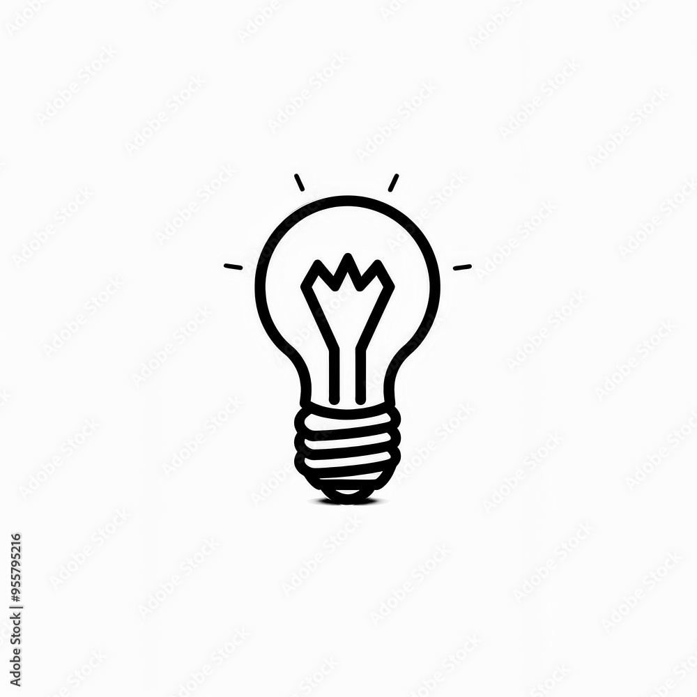 Lightbulb Icon, Minimal Simple Logo Lightbulb Icon, Minimal Simple Logo