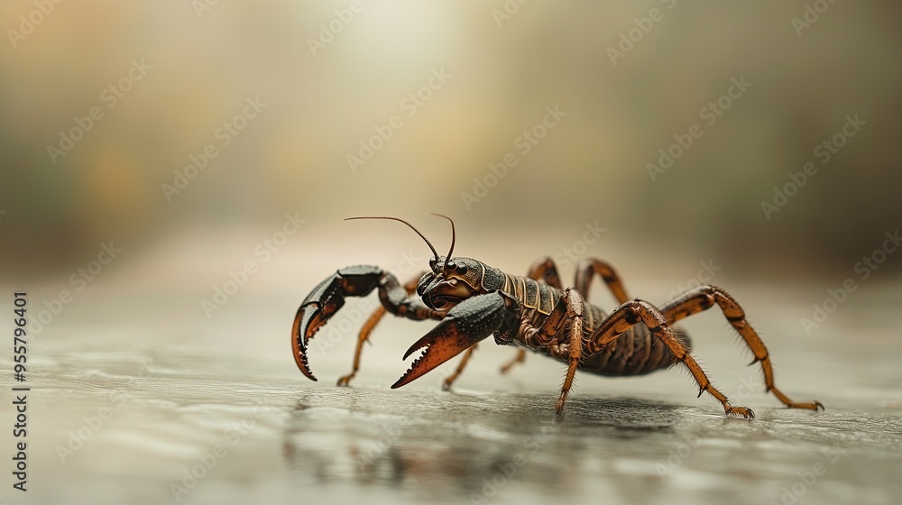 Scorpion Isolated on Paper Background Scorpion Isolated on Paper Background