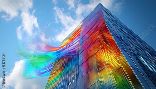 CFD Simulation of Airflow Over Skyscraper Illustrating Aerodynamic Design