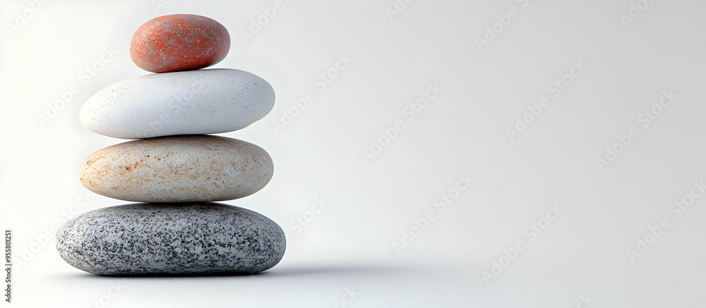 A balanced arrangement of smooth stones showcasing tranquility and harmony, perfect for wellness and meditation themes. A balanced arrangement of smooth stones showcasing tranquility and harmony, perfect for wellness and meditation themes.