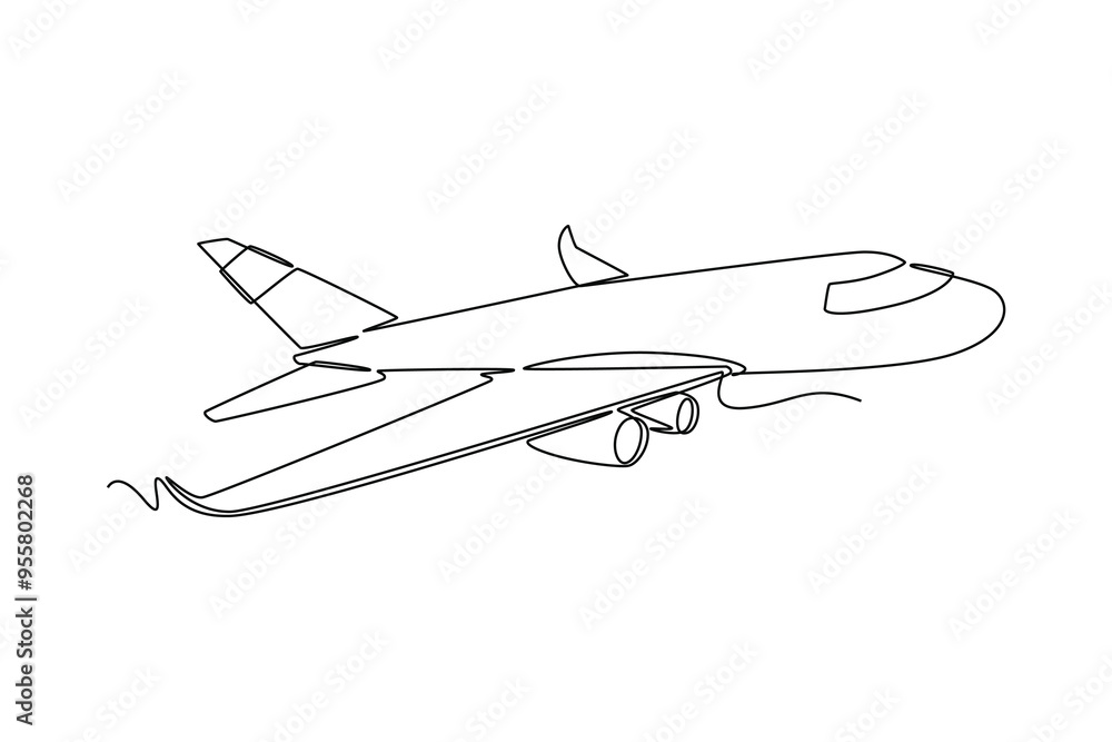 Continuous one line drawing air plane concept. Doodle vector illustration. Continuous one line drawing air plane concept. Doodle vector illustration.