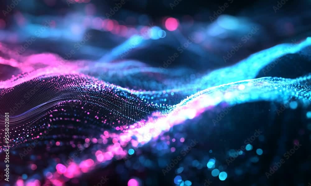 Abstract Digital Wave with Vibrant Colors Abstract Digital Wave with Vibrant Colors