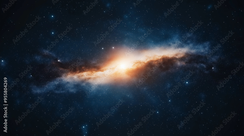Cosmic Universe with Stunning Galaxy and Stars in Space Background. Cosmic Universe with Stunning Galaxy and Stars in Space Background.