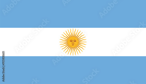 Argentina Flag , Argentine Flag , flat vector