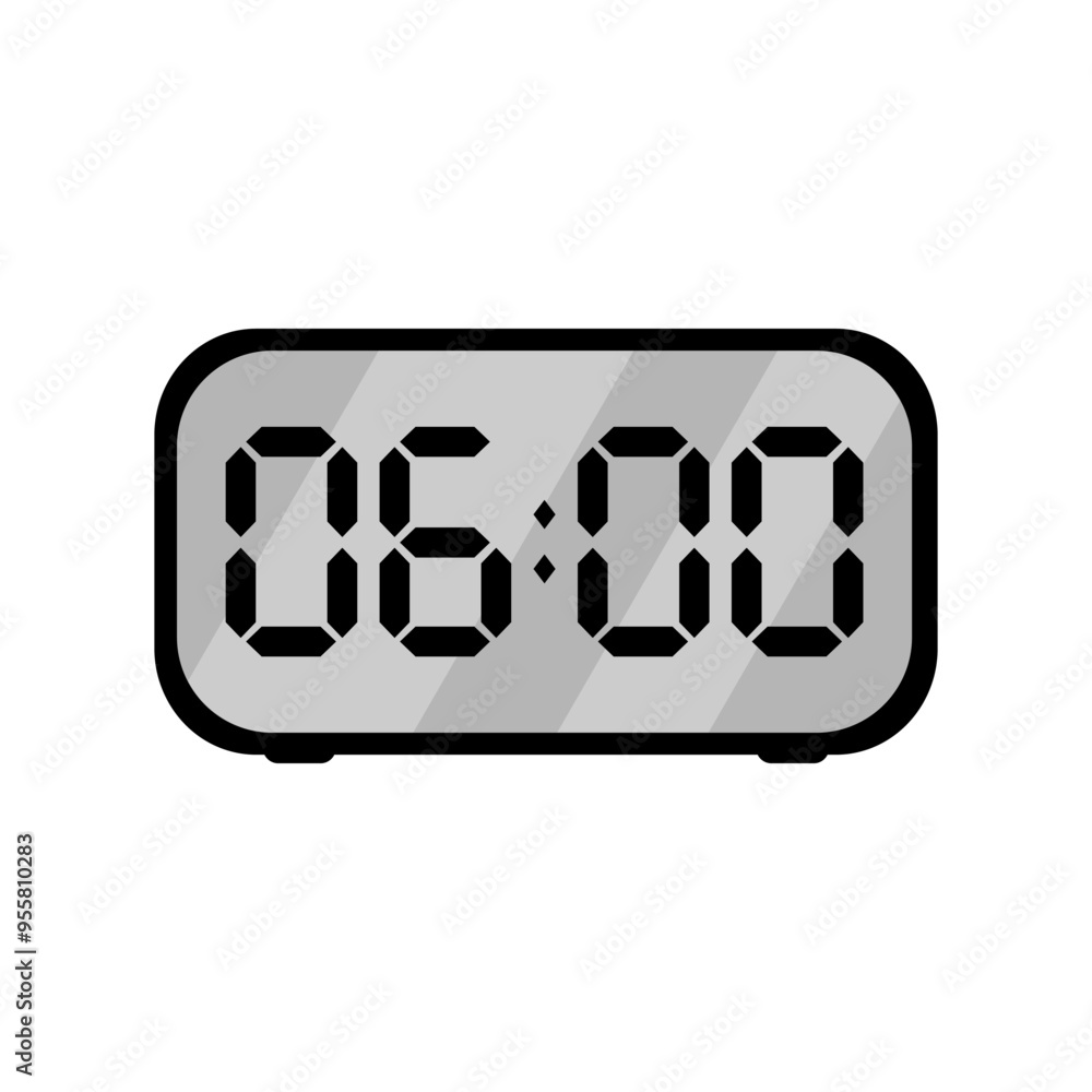 digital clock shown 6am digital clock shown 6am