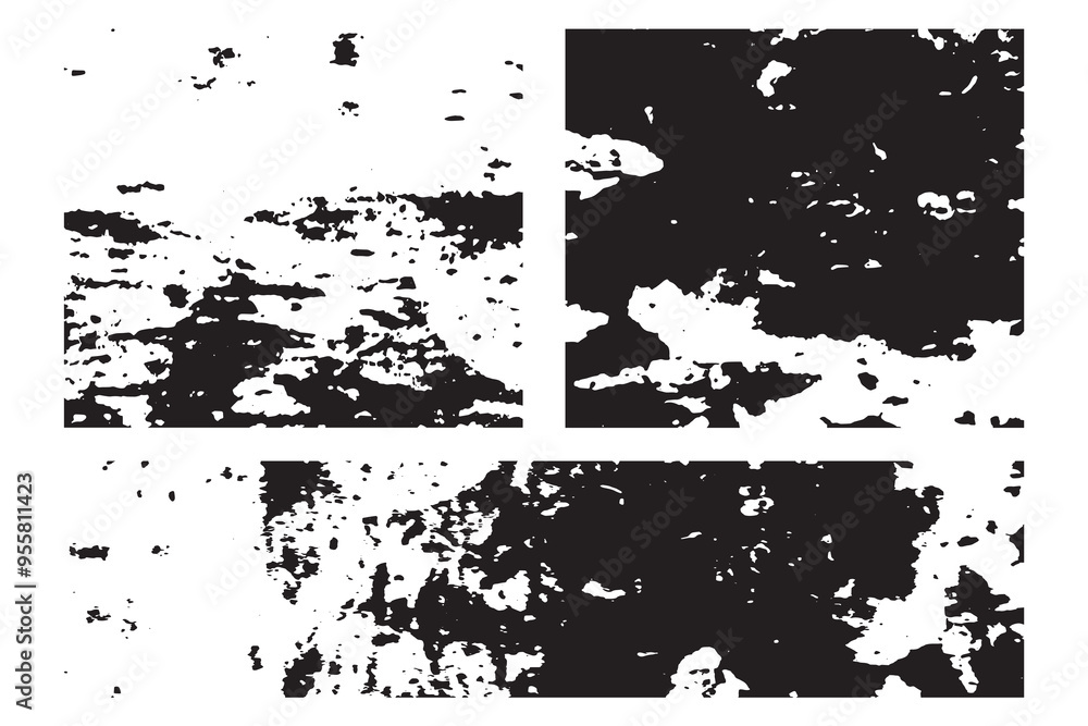 Obraz premium Set of Black and white grunge with a textured background 