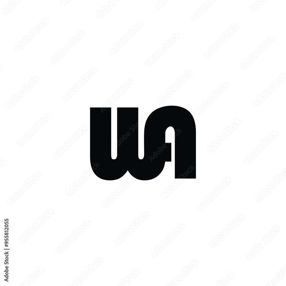 logo design vector initial WA logo design vector initial WA