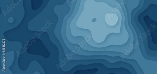 Abstract modern background with wave style and soft blue pastel color 3d papercut vector background. Abstract paper cut slime background. banner with 3D abstract background with blue paper cut waves.