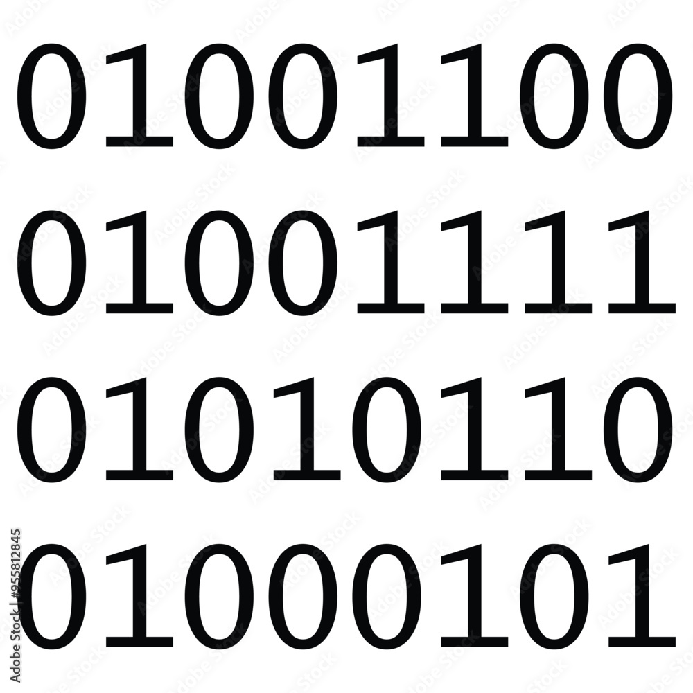Binary code vector illustration. Love word in binary expression. Digital programming. Binary code vector illustration. Love word in binary expression. Digital programming.