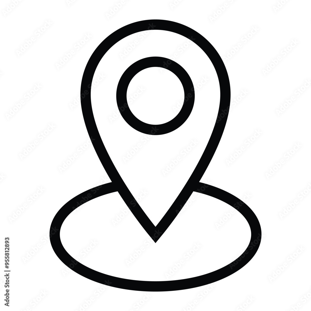 Location pin icon. Map pin place marker pointer. GPS app sign. Directional Guide Symbol. Navigation sign. Black vector icon. Location pin icon. Map pin place marker pointer. GPS app sign. Directional Guide Symbol. Navigation sign. Black vector icon.
