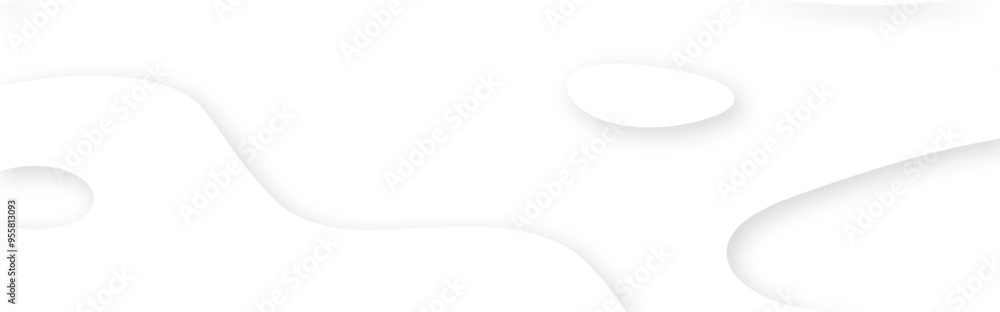 Vector abstract white paper cut banner. Geometric layered curve line white vector background. White waves decorative papercut design. Vector abstract white paper cut banner. Geometric layered curve line white vector background. White waves decorative papercut design.