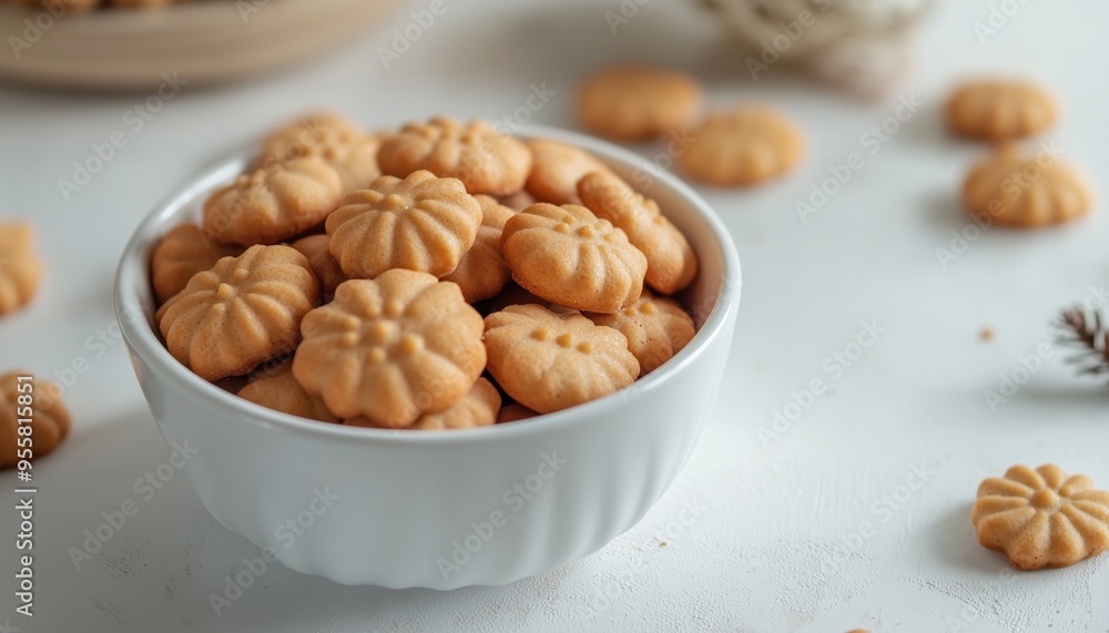 Cookies acorn shape brown biscuits snack homemade for family tea time Cookies acorn shape brown biscuits snack homemade for family tea time