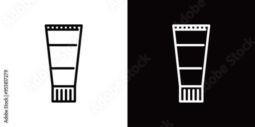 練乳のシンプルな線画アイコン