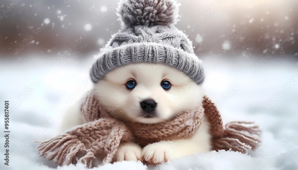 Welpe im Schnee Welpe im Schnee
