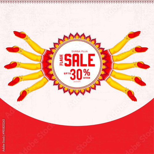 Set of. Goddess Durga. ten hands in. Durga Puja Sale, Poster, Subha Saradiya, Subho, Vijaya, Navami, Vijayadashami, Durga Puja Poster, Offer, Tag, Discount. Durga, Puja, Sale, Poster, Print,
