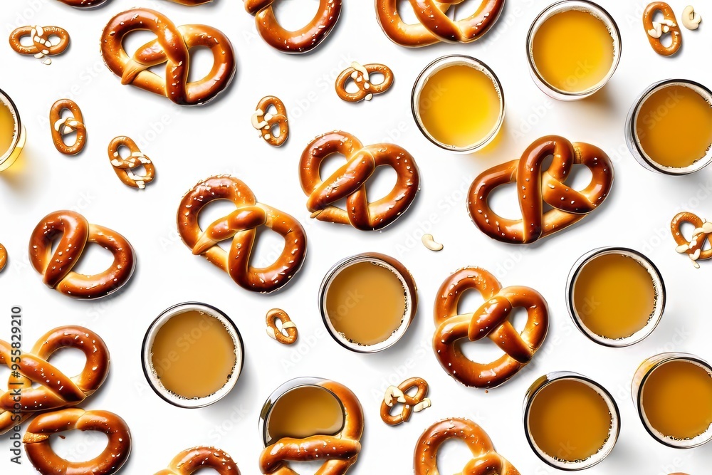 seamless pattern with pretzels seamless pattern with pretzels