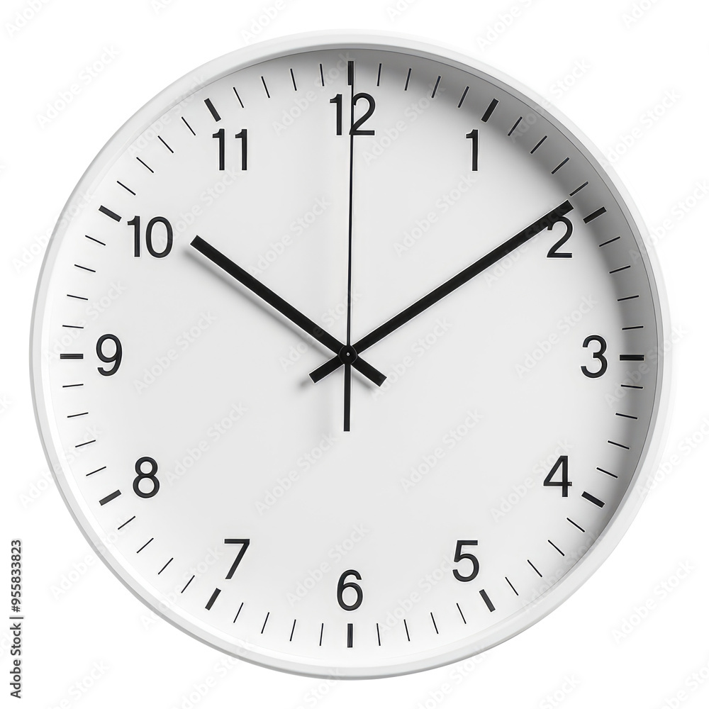 wall clock isolated on transparent white background, clipping path wall clock isolated on transparent white background, clipping path