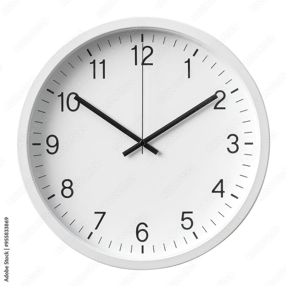 wall clock isolated on transparent white background, clipping path wall clock isolated on transparent white background, clipping path