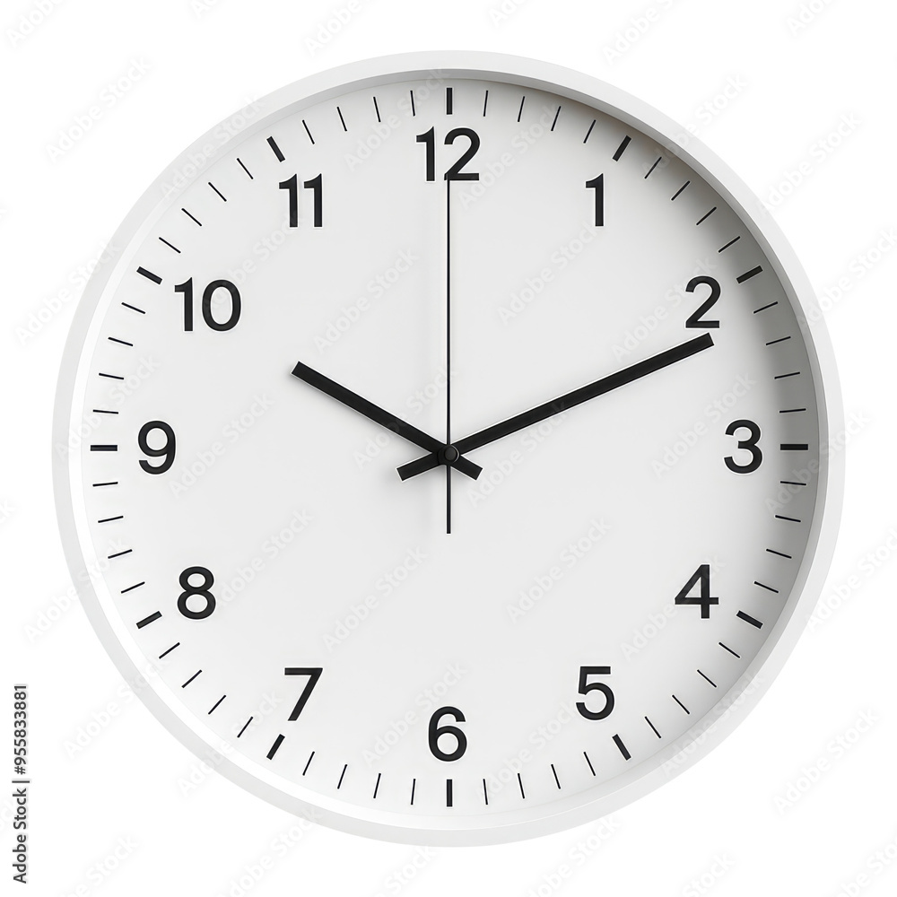 wall clock isolated on transparent white background, clipping path wall clock isolated on transparent white background, clipping path