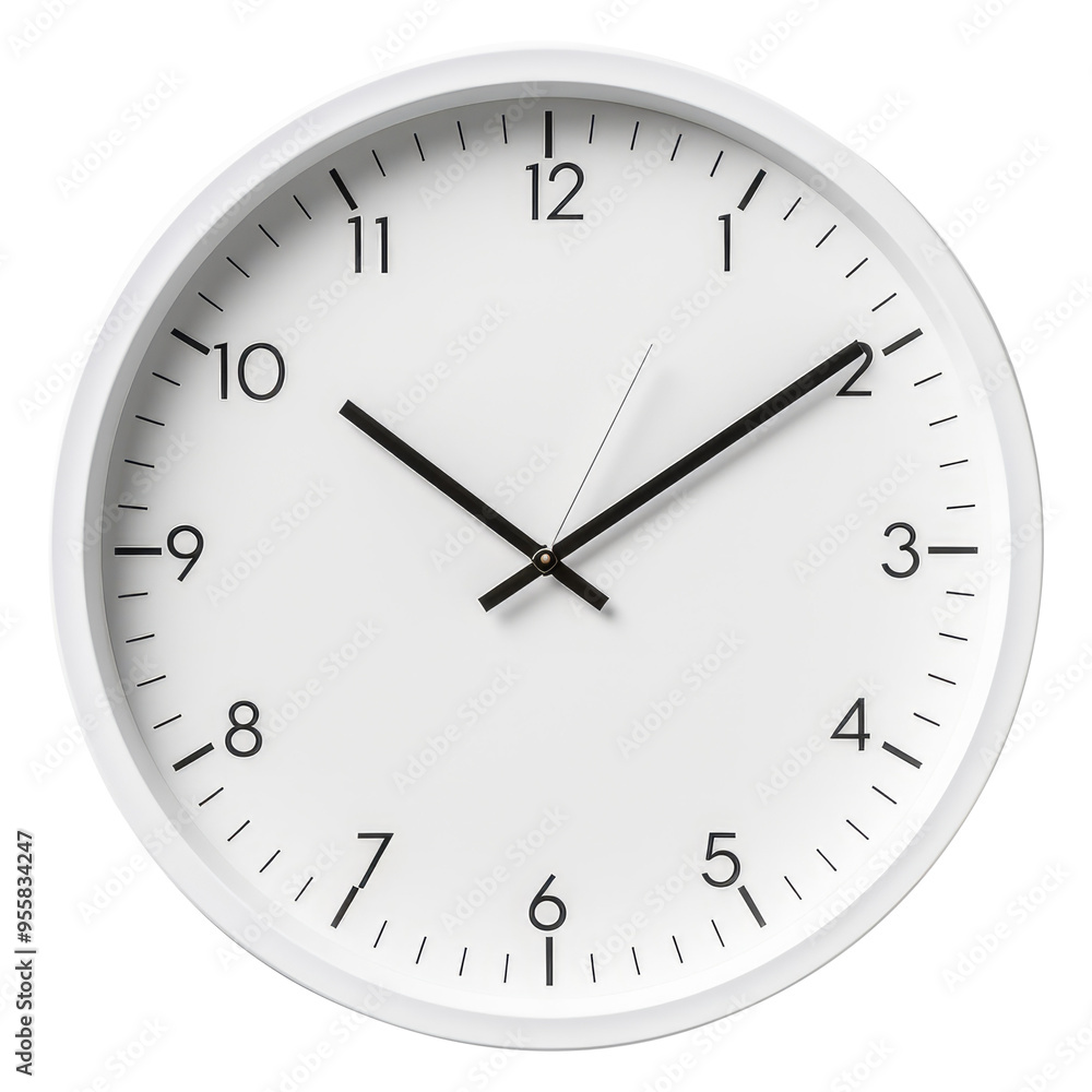 wall clock isolated on transparent white background, clipping path wall clock isolated on transparent white background, clipping path