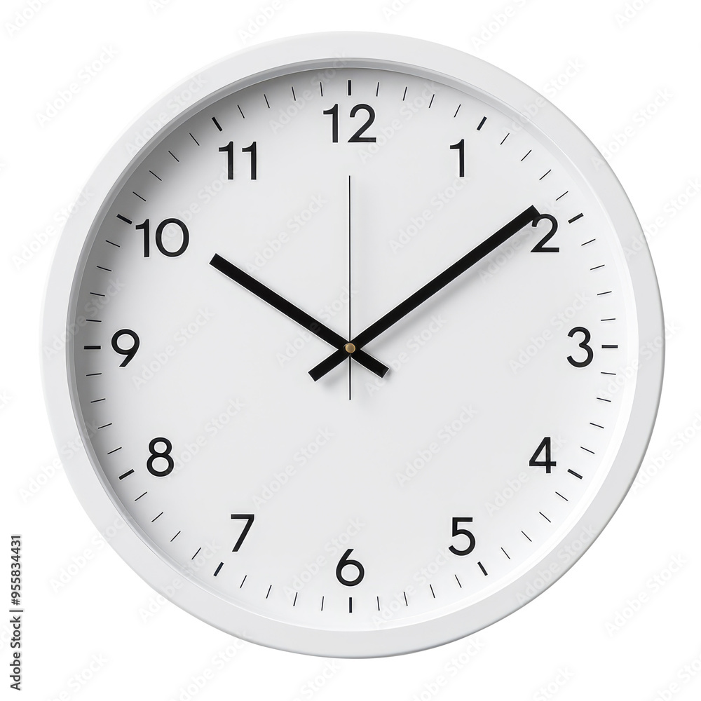 wall clock isolated on transparent white background, clipping path wall clock isolated on transparent white background, clipping path
