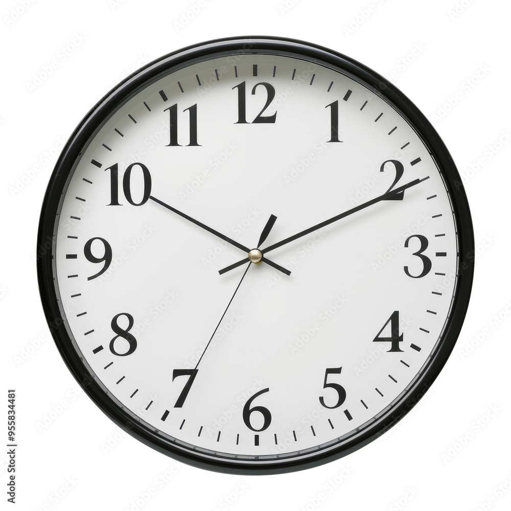 wall clock isolated on transparent white background, clipping path wall clock isolated on transparent white background, clipping path