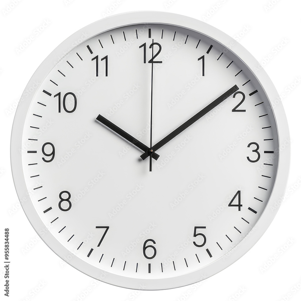 wall clock isolated on transparent white background, clipping path wall clock isolated on transparent white background, clipping path