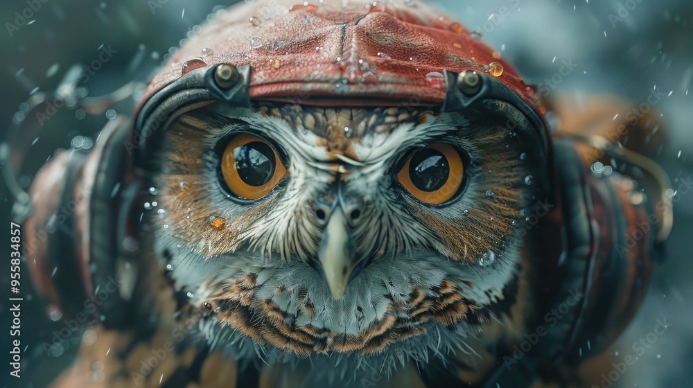 Happy Labor Day with a Cheerful Owl Wearing a Helmet Happy Labor Day with a Cheerful Owl Wearing a Helmet